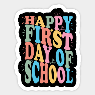 happy first day of school design Sticker